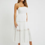 abito lungo lace up long safa pe 23 guess