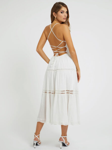 abito lungo lace up long safa pe 23 guess