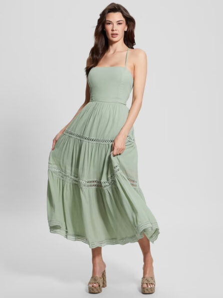 abito lungo lace up long safa pe 23 guess