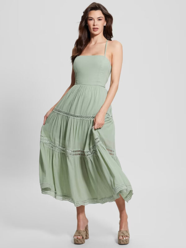 abito lungo lace up long safa pe 23 guess