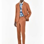 abito slim fit sfoderato in lino lavato manuel ritz pe 23.