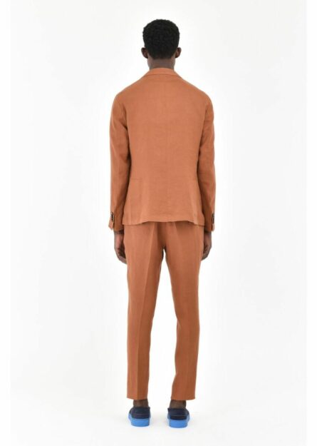 abito slim fit sfoderato in lino lavato manuel ritz pe 23.