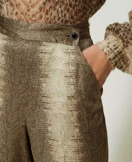 pantalone largo con bottone twin set ai 23.24. art.232tt2313