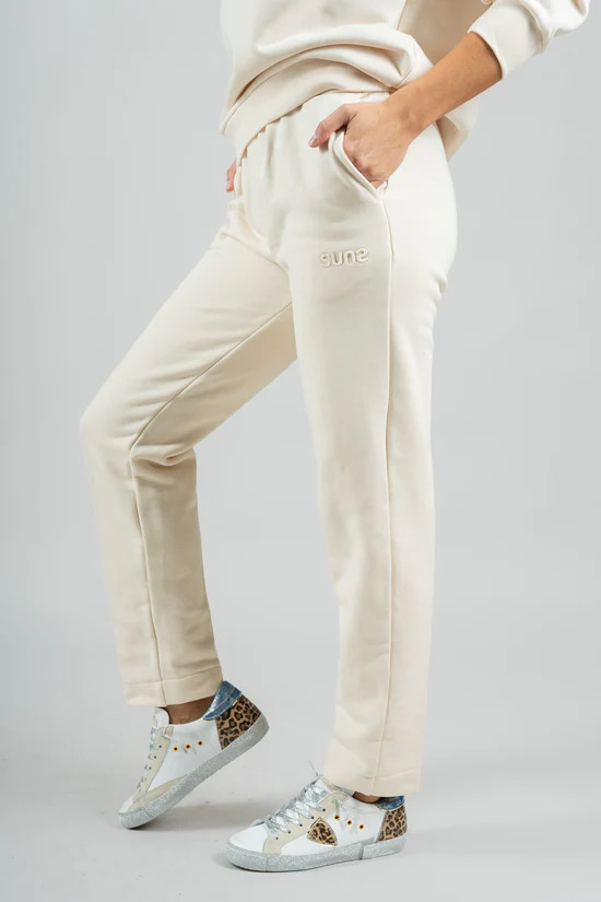 pantalone in felpa suns ai 23.23. mod. ivory - pfs33001d