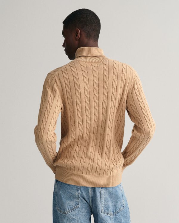 maglia collo alto a treccia regular fit gant ai 23.24.