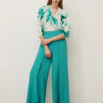 Blusa in crêpe de Chine di seta a fantasia hudson marella pe 24.