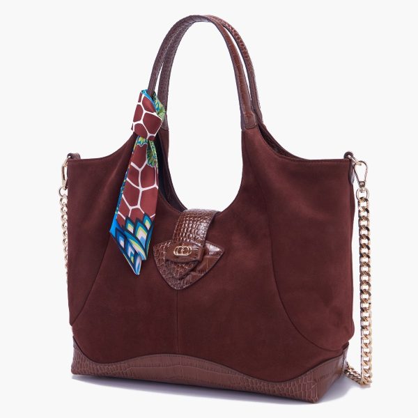shopping morbida in pelle scamosciata 141p-cb-191-suc la carrie pe 24.