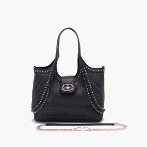 borsa shopping morbida in pelle e raffia 141p-cb-192-rap la carrie pe 24.