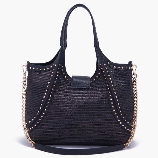 borsa shopping morbida in pelle e raffia 141p-cb-192-rap la carrie pe 24.