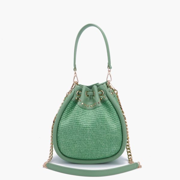 secchiello in pelle e raffia 141p-mb-171-rap la carrie pe 24.