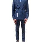 abito doppio petto gessato slim drop 8 manuel ritz pe 24.