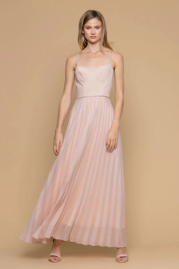 abito lungo con gonna plisse giglio sogold kocca pe 24. 0104791637_1jpg abito lungo con gonna plisse giglio sogold kocca pe 24.