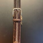 cintura in pelle intrecciata elasticizzata alberto luti pe 24.
