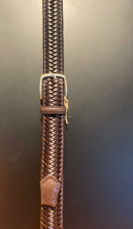 cintura in pelle intrecciata elasticizzata alberto luti pe 24.