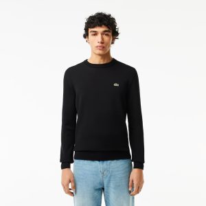 pullover in cotone girocollo lacoste pe 24.