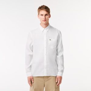 camicia in lino regular fit lacoste pe 24.