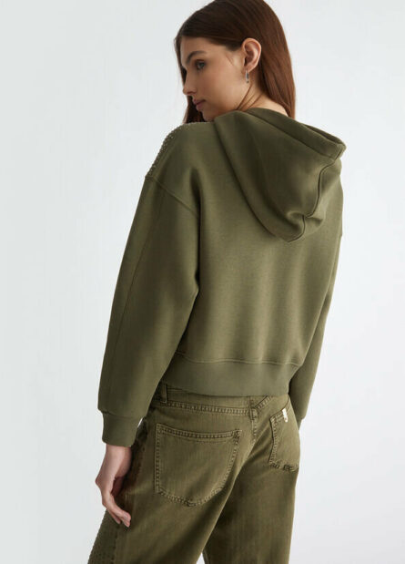 felpa con strass liu jo a.i.24.25. art. wf4511