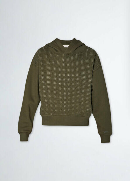 felpa con strass liu jo a.i.24.25. art. wf4511