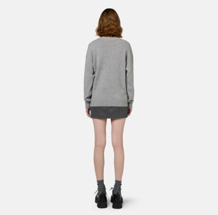 Maglia incrociata in misto lana con logo mk94m46e2 elisabetta franchi ai 24.25.