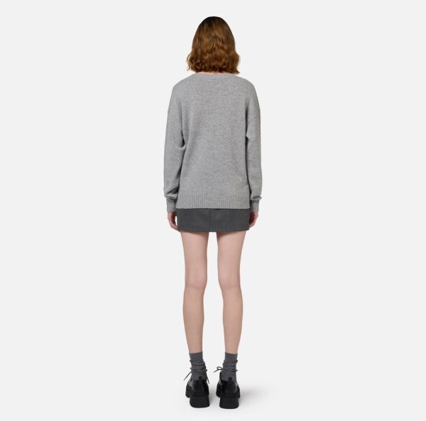 Maglia incrociata in misto lana con logo mk94m46e2 elisabetta franchi ai 24.25.