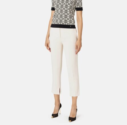 Pantalone in crรชpe con spacchetti pa05447e2 elisabetta franchi ai 24.25.