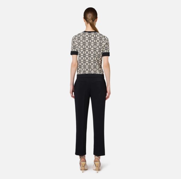 Pantalone in crêpe con spacchetti pa05447e2 elisabetta franchi ai 24.25.