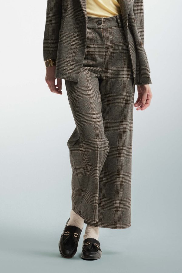 pantalone vita alta a quadri nik kocca ai 24.25.