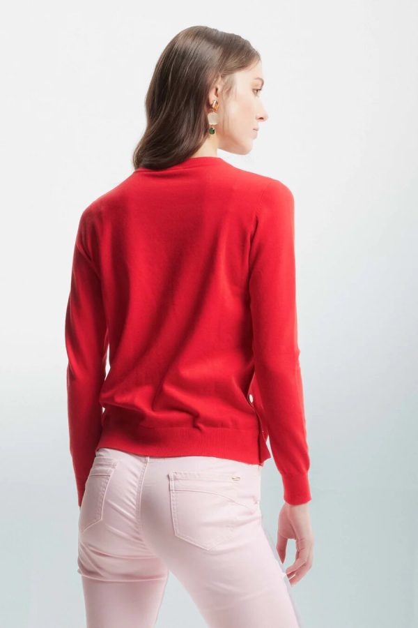 maglia girocollo con dettaglio bottoni idis kocca ai 24.25.