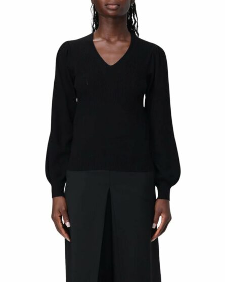 maglia a costine scollo v twin set ai 24.25. art. 242tp3520