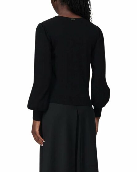 maglia a costine scollo v twin set ai 24.25. art. 242tp3520