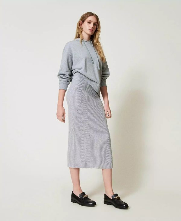 gonna in maglia twin set ai 24.25. art. 242tp3712