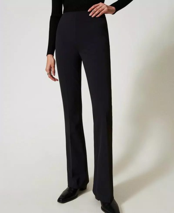 pantalone flare a vita alta twin set ai 24.25. art. 242tt2113