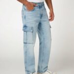 Jeans julianne cargo a vita media guess jeans ai 24.25.