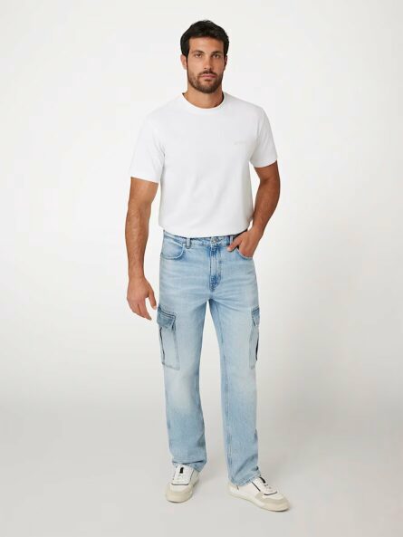 Jeans julianne cargo a vita media guess jeans ai 24.25.