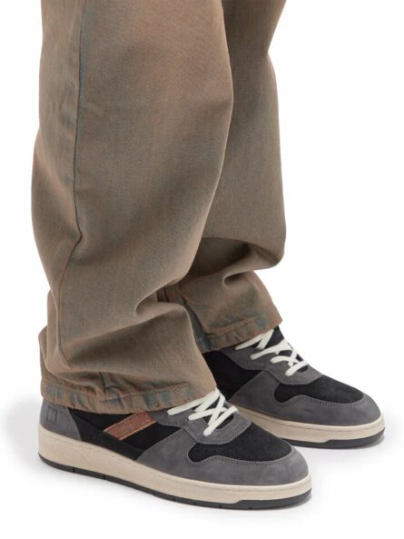 sneaker d.a.t.e. ai 24.25 mod. court 2.0 powder black art. m411-c2-pw-bk