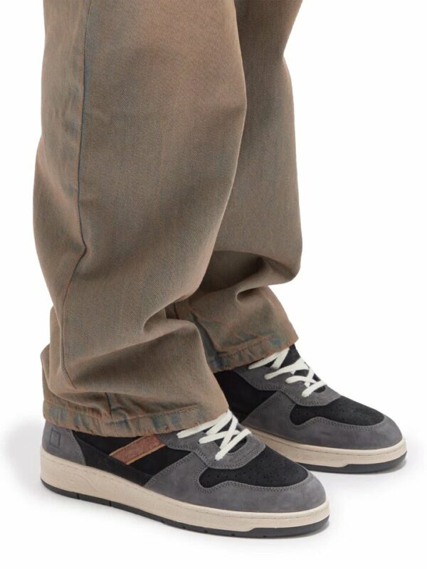 sneaker d.a.t.e. ai 24.25 mod. court 2.0 powder black art. m411-c2-pw-bk