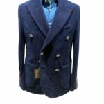 giacca doppiopetto in vellutuo slim art. mikos mulish ai.24.25.