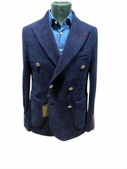 giacca doppiopetto in vellutuo slim art. mikos mulish ai.24.25.