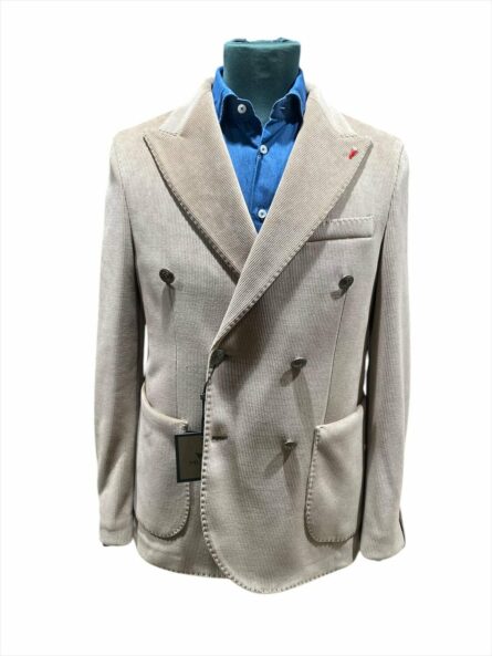 giacca doppiopetto in vellutuo slim art. mikos mulish ai.24.25.