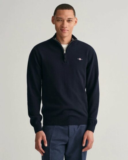 maglia in lana mezza zip regular fit gant ai 24.25.
