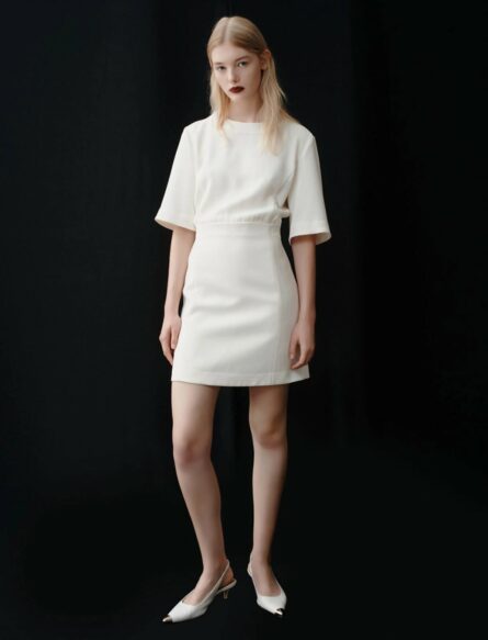 Abito corto in enver satin riciclato garda marella pe 25