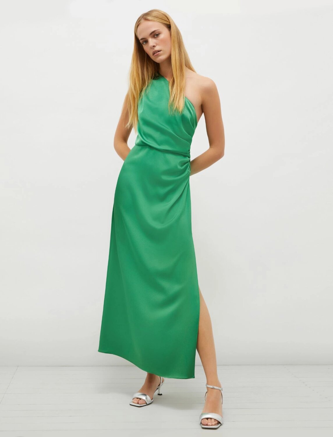 Abito monospalla in satin duse marella pe 25