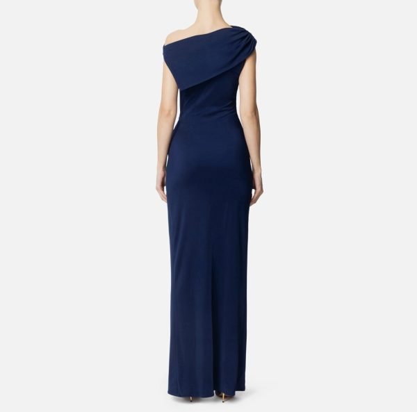 Abito Red Carpet asimmetrico in jersey abr0551e2 Elisabetta Franchi pe25