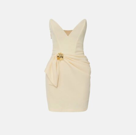 Abito in crêpe fluido con macro fiocco ab70451e2 Elisabetta Franchi pe25