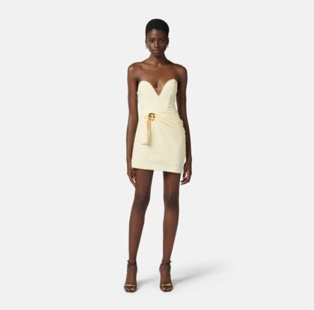 Abito in crรชpe fluido con macro fiocco ab70451e2 Elisabetta Franchi pe25