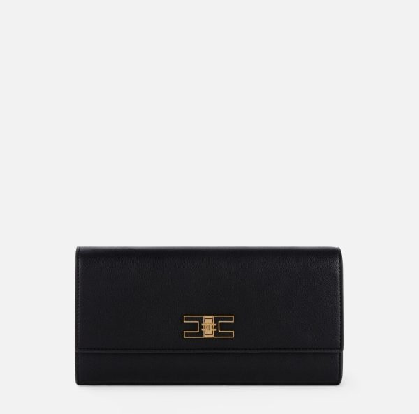 Baguette con tracolla e placca logo bs32a51e2 Elisabetta Franchi pe25