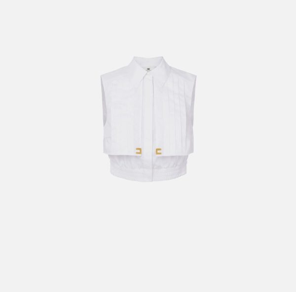 Camicia cropped in popeline con mantellina ca05351e2 Elisabetta Franchi pe25