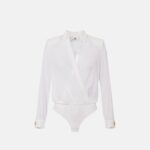 Camicia body in georgette con gemelli cb00751e2 Elisabetta Franchi pe25