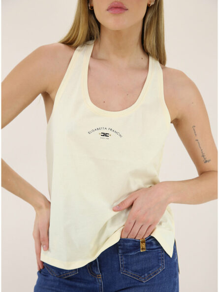 Canotta in jersey con logo cn00251e2 Elisabetta Franchi pe25