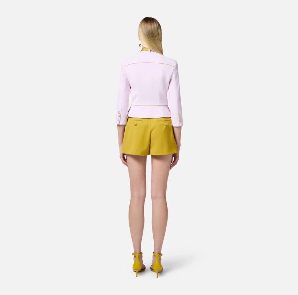 Giacca in crêpe con foulard bicolore git5151e2 Elisabetta Franchi pe25